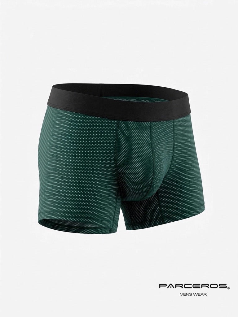 Boxer LONG Brief Black with Red and White stripes